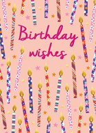 Birthday wishes kaarsen